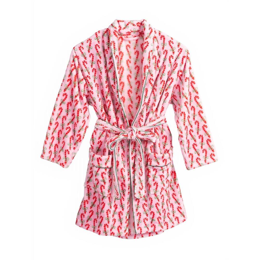 NEW SHIRALEAH felicity candy cane robe in pink - Picture 3 of 3